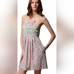 See By Chloe Hibiscus Strapless Dress, BNWT, Size 4